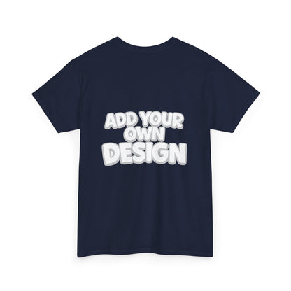 Cute Customizable Tee — "Add Your Own Design" Rainbow Graphic T-Shirt