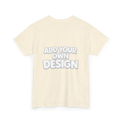 Cute Customizable Tee — "Add Your Own Design" Rainbow Graphic T-Shirt