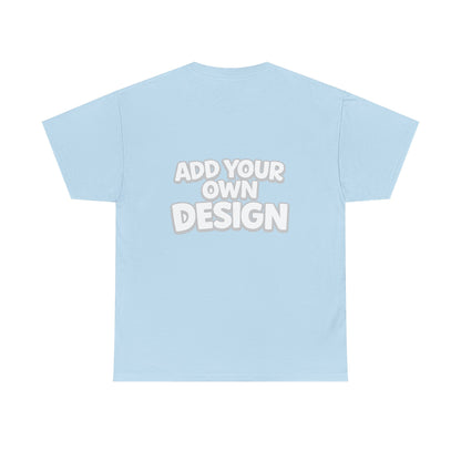 Cute Customizable Tee — "Add Your Own Design" Rainbow Graphic T-Shirt