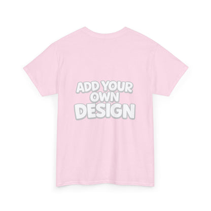 Cute Customizable Tee — "Add Your Own Design" Rainbow Graphic T-Shirt