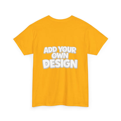 Cute Customizable Tee — "Add Your Own Design" Rainbow Graphic T-Shirt