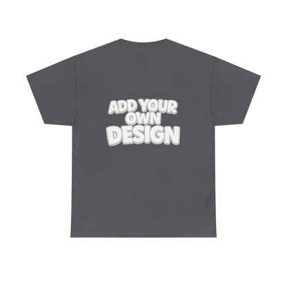 Cute Customizable Tee — "Add Your Own Design" Rainbow Graphic T-Shirt