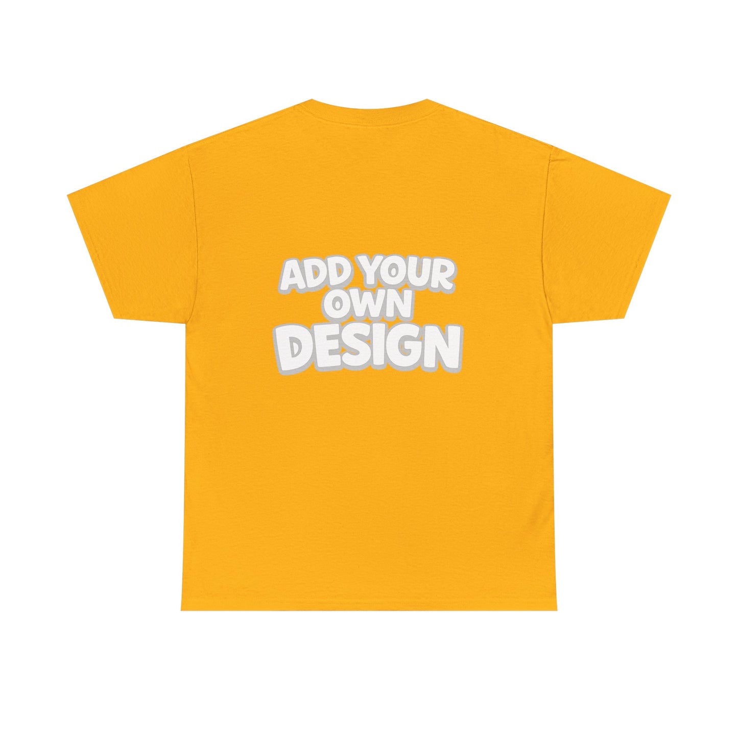 Cute Customizable Tee — "Add Your Own Design" Rainbow Graphic T-Shirt