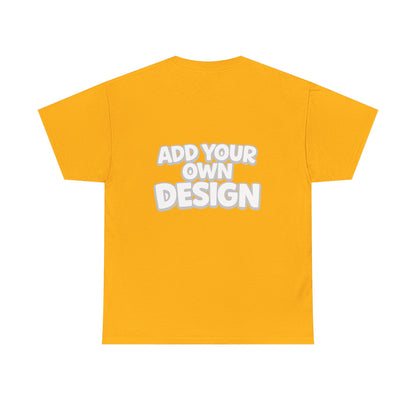 Cute Customizable Tee — "Add Your Own Design" Rainbow Graphic T-Shirt