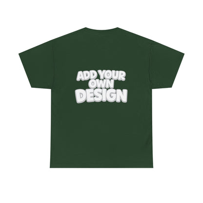 Cute Customizable Tee — "Add Your Own Design" Rainbow Graphic T-Shirt