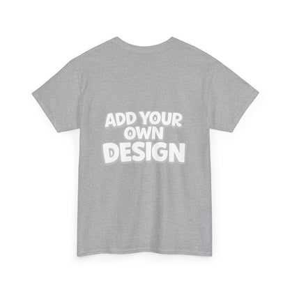 Cute Customizable Tee — "Add Your Own Design" Rainbow Graphic T-Shirt