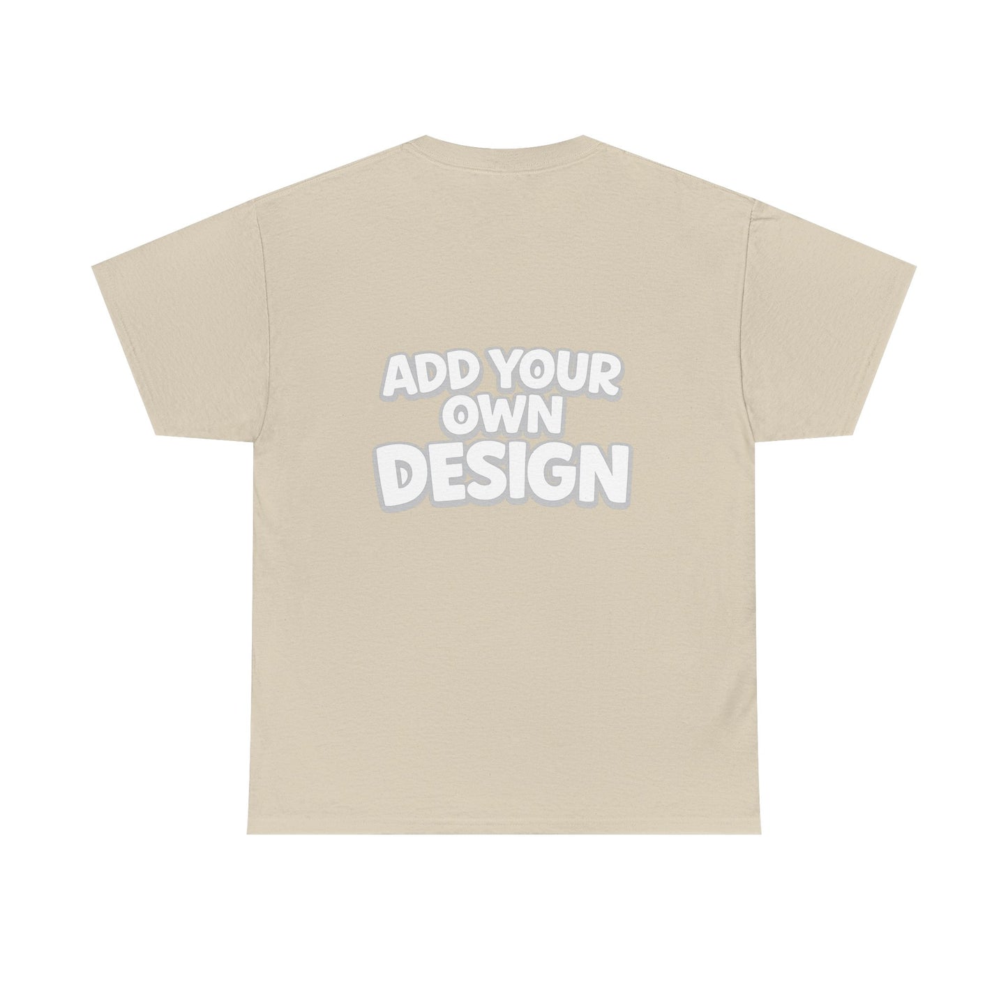 Cute Customizable Tee — "Add Your Own Design" Rainbow Graphic T-Shirt