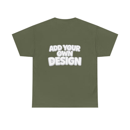 Cute Customizable Tee — "Add Your Own Design" Rainbow Graphic T-Shirt