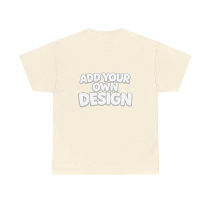 Cute Customizable Tee — "Add Your Own Design" Rainbow Graphic T-Shirt
