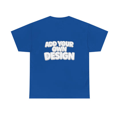 Cute Customizable Tee — "Add Your Own Design" Rainbow Graphic T-Shirt