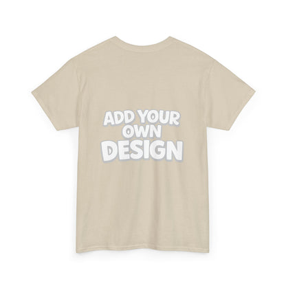 Cute Customizable Tee — "Add Your Own Design" Rainbow Graphic T-Shirt