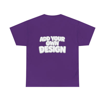 Cute Customizable Tee — "Add Your Own Design" Rainbow Graphic T-Shirt