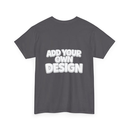 Cute Customizable Tee — "Add Your Own Design" Rainbow Graphic T-Shirt