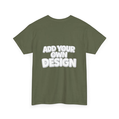 Cute Customizable Tee — "Add Your Own Design" Rainbow Graphic T-Shirt