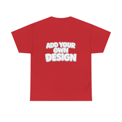 Cute Customizable Tee — "Add Your Own Design" Rainbow Graphic T-Shirt