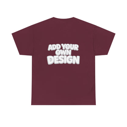 Cute Customizable Tee — "Add Your Own Design" Rainbow Graphic T-Shirt