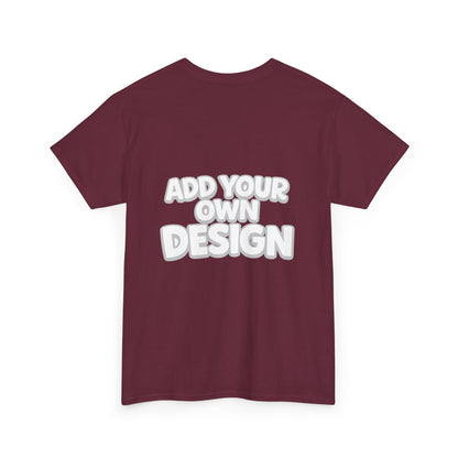 Cute Customizable Tee — "Add Your Own Design" Rainbow Graphic T-Shirt