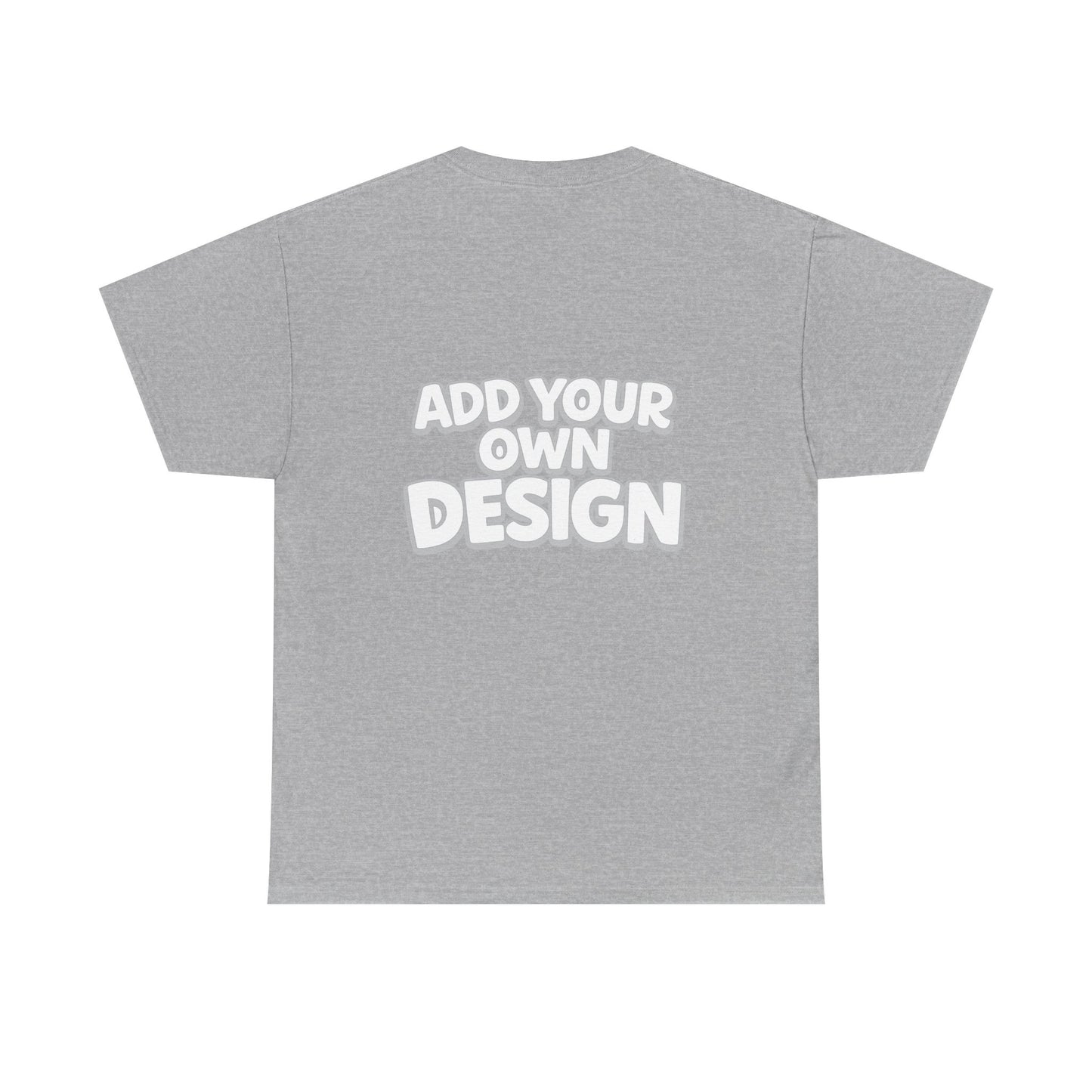 Cute Customizable Tee — "Add Your Own Design" Rainbow Graphic T-Shirt