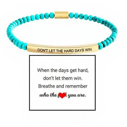 4mm Gold Bead Bracelet With Stainless Steel Curved Tube And Laser Engraving